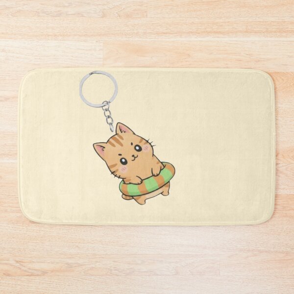 Item preview, Hanging Keyring – Cute Floating Cat Illustration designed and sold by HNstory.