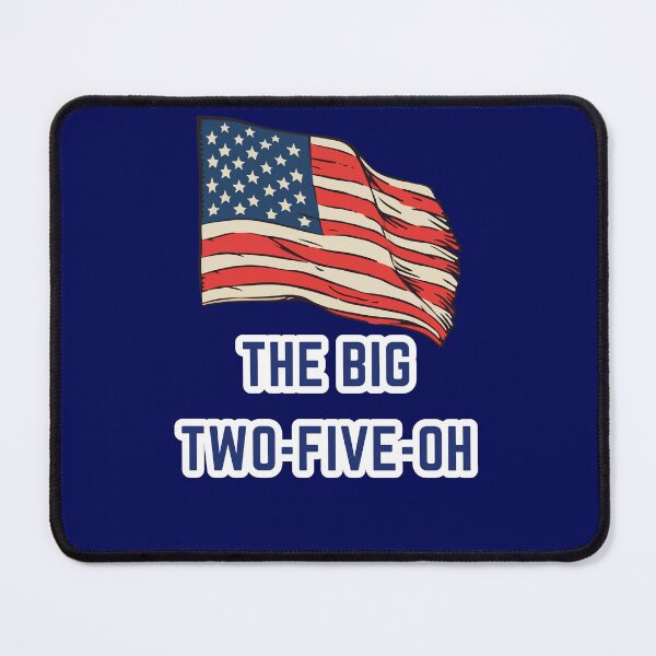 Item preview, The Big Two-Five-Oh – Vintage Flag Birthday for America,250th USA Anniversary designed and sold by digitalbitcraft.