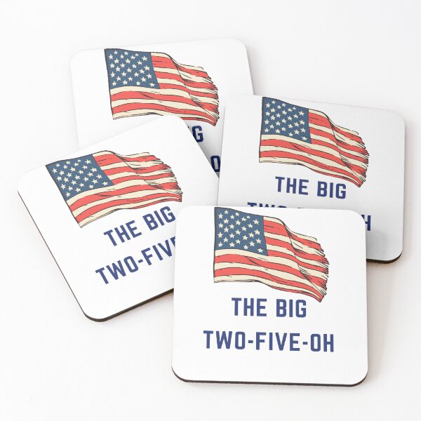 Item preview, The Big Two-Five-Oh – Vintage Flag Birthday for America,250th USA Anniversary designed and sold by digitalbitcraft.