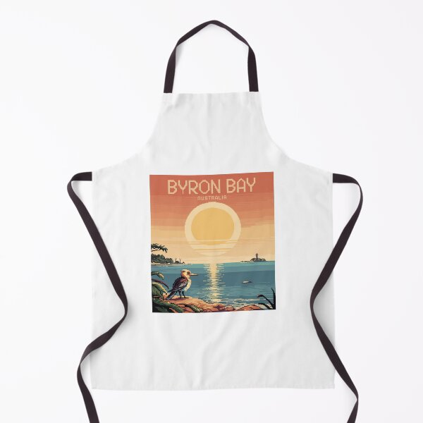 Item preview, Byron Bay Australia Pixel Art Wildlife Sunset Poster designed and sold by CircinusStore.