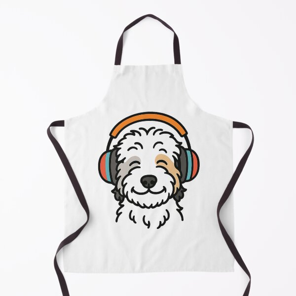 Item preview, Music Vibes Only - Cute Aussie Doodle with Headphones designed and sold by Balasan.