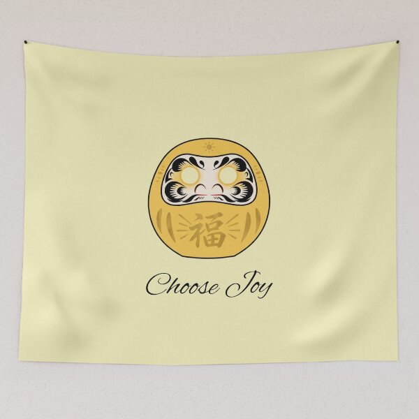 Item preview, Choose Joy Yellow Daruma Motivational Illustration designed and sold by daila70.