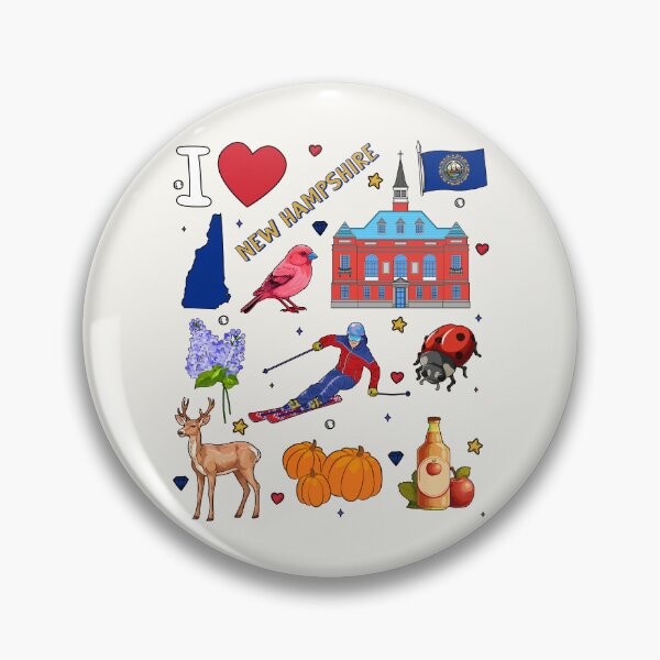 Item preview, New Hampshire State Pride, Icons & Symbols Pattern designed and sold by mashmosh.