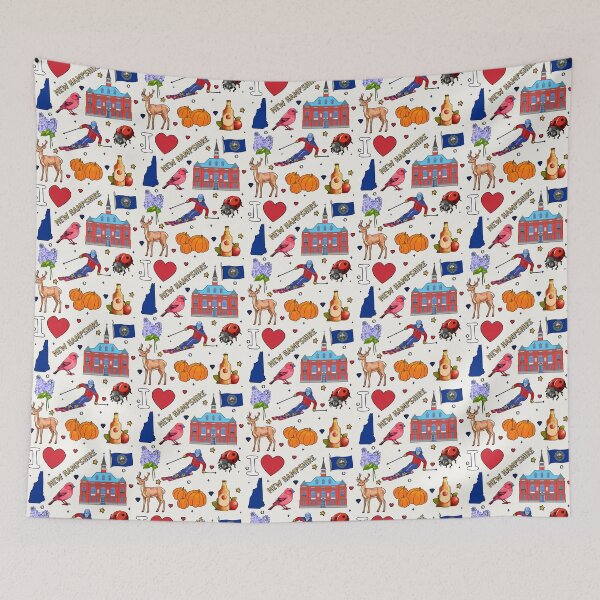 Item preview, New Hampshire State Pride, Icons & Symbols Pattern designed and sold by mashmosh.