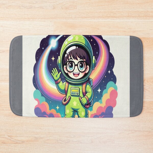 Item preview, Fluffy brown Hair Astronaut Space Sticker Chibi designed and sold by NovaDigitalArt45.