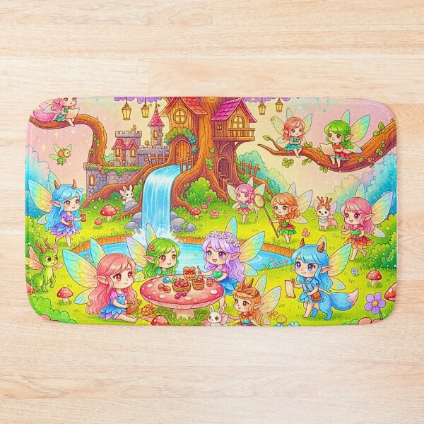 Item preview, Magical Rainbow Treehouse Fairy Garden designed and sold by MBBialyPiksel.
