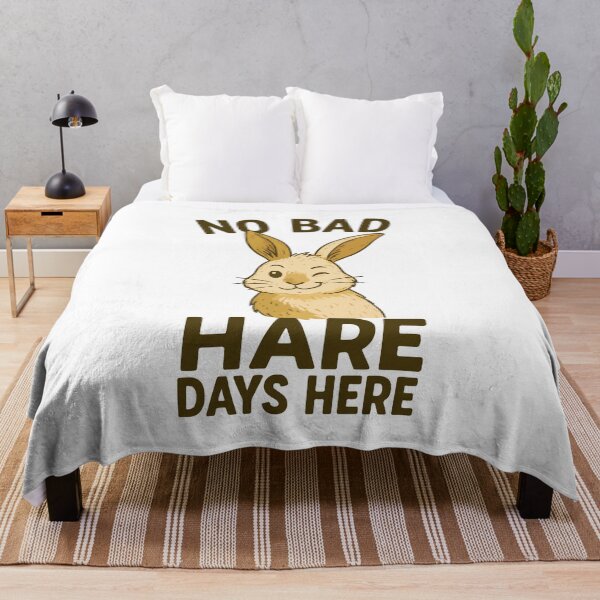 Item preview, No Bad Hare Days Here – Funny Bunny Wordplay Design designed and sold by storelibertys.