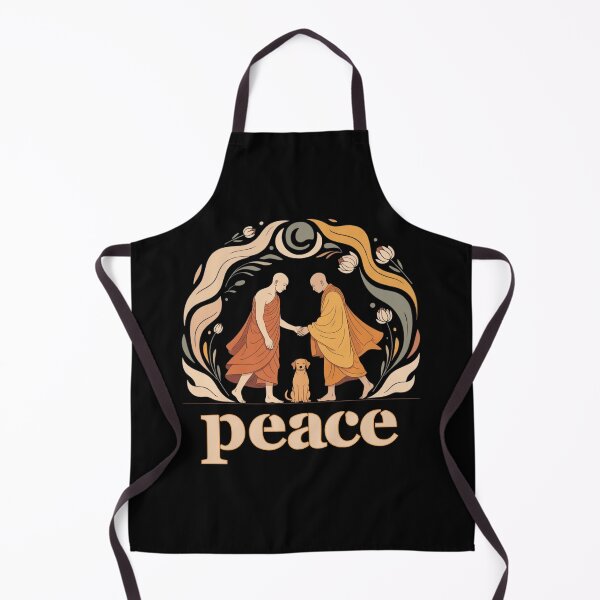 Item preview, Peace Walking Monks Dog - Minimalist Zen Art designed and sold by ZACK ART.