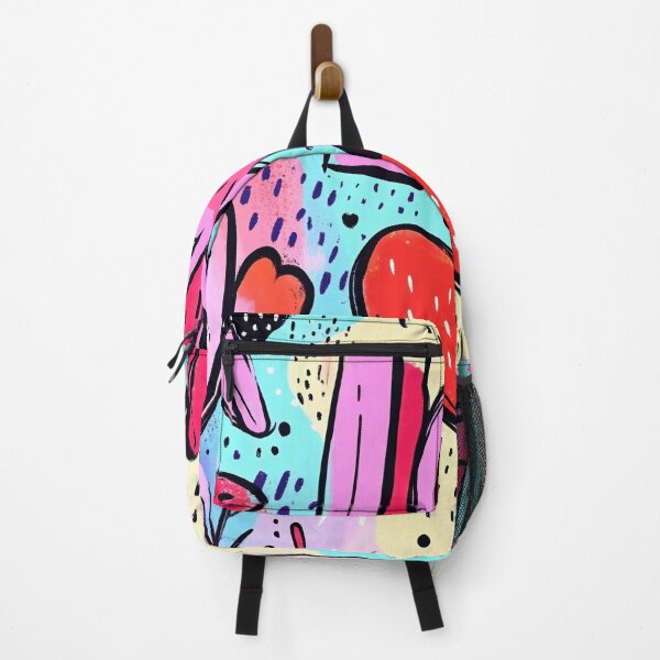 Item preview, Colorful abstract artwork depicting the word love highlighted with hearts and floral elements in a vibrant setting designed and sold by anytka.