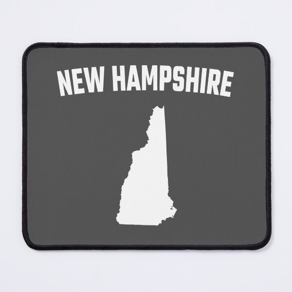 Item preview, New Hampshire State Map - Classic White Minimalist Silhouette designed and sold by mashmosh.