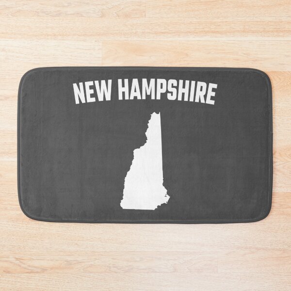 Item preview, New Hampshire State Map - Classic White Minimalist Silhouette designed and sold by mashmosh.