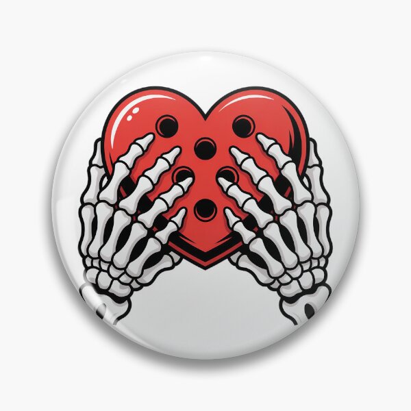 Item preview, Skeleton Hands & Pickleball Heart - Neo Traditional Tattoo Style Art designed and sold by Pro AguiZoul Art.