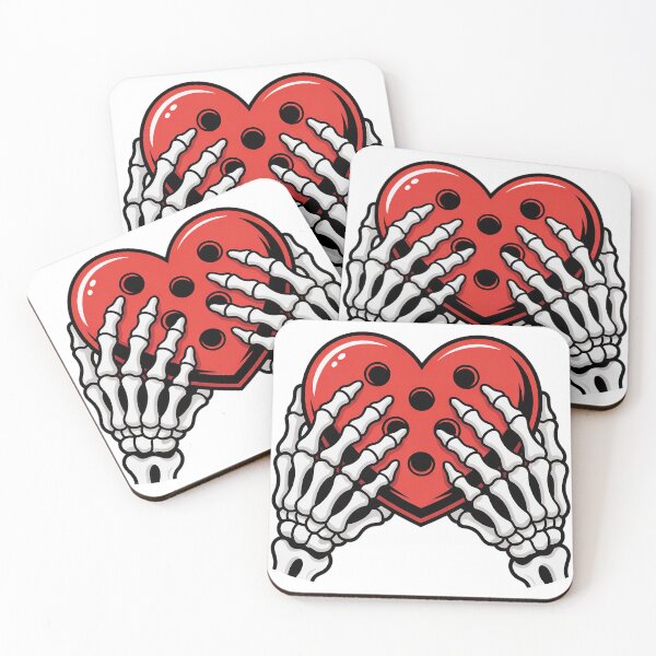 Item preview, Skeleton Hands & Pickleball Heart - Neo Traditional Tattoo Style Art designed and sold by Pro AguiZoul Art.