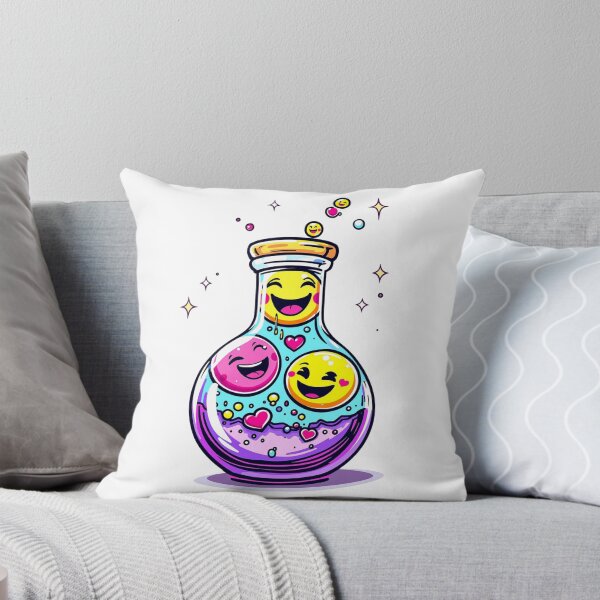 Item preview, Emoji Chemistry – Geeky Valentine Cartoon Illustration designed and sold by MagicMicki.