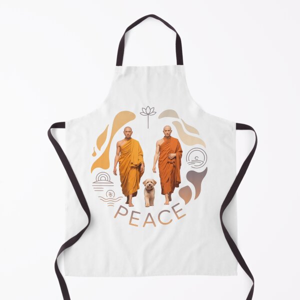 Item preview, Peace Walking Monks Dog - Minimalist Zen Art designed and sold by ZACK ART.