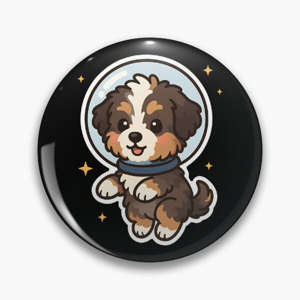 Item preview, Cute Astronaut Aussie Doodle Puppy in Space - Galaxy Dog designed and sold by Balasan.