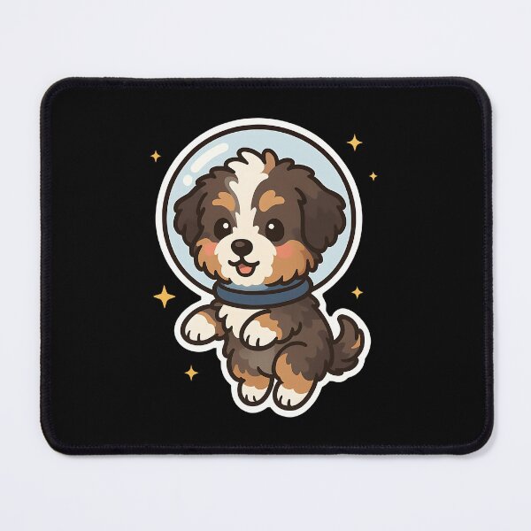 Item preview, Cute Astronaut Aussie Doodle Puppy in Space - Galaxy Dog designed and sold by Balasan.