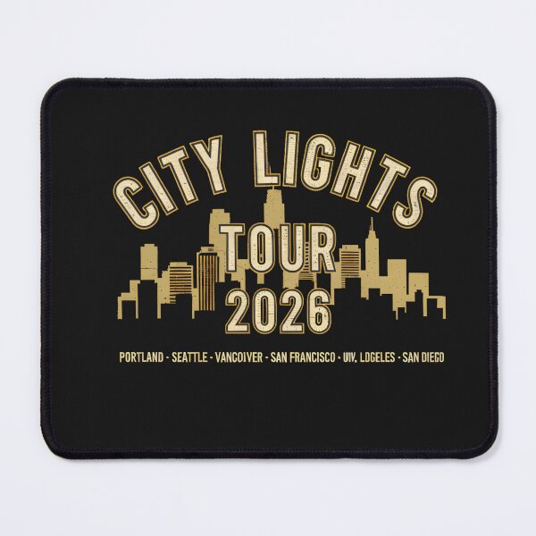 Item preview, City Lights Tour 2026 T-Shirt – Vintage Concert Tour Style Skyline Graphic Tee designed and sold by ZyxDes.