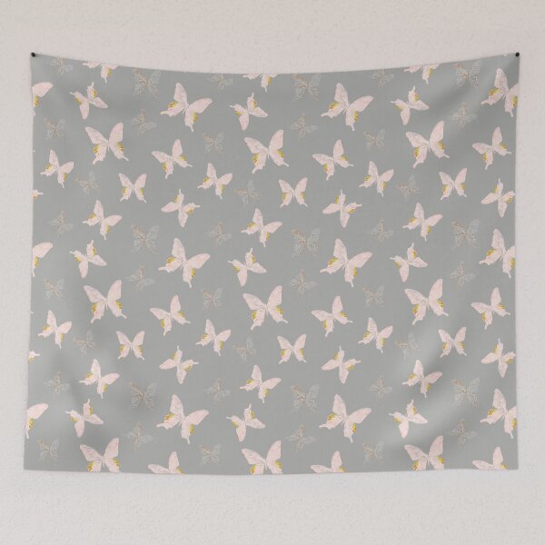 Item preview, Playful Pastel Butterflies - Rama Raya RR04 Gray designed and sold by HueyDesign.