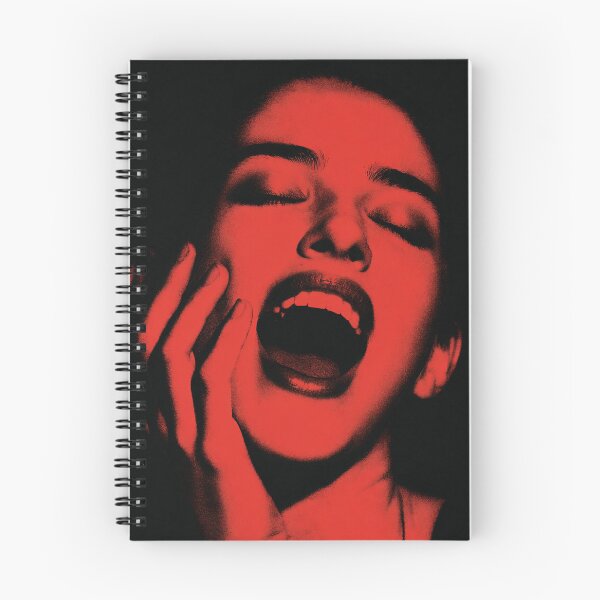 Item preview, Red Emotional Female Scream Powerful Portrait Art designed and sold by EL-Lebedenko.