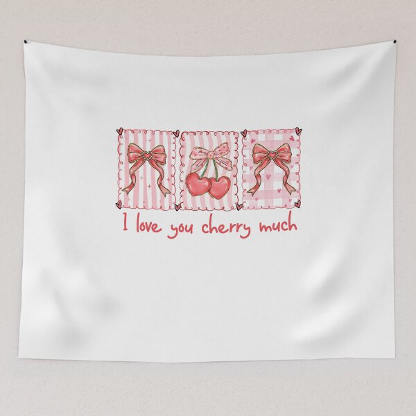 Item preview, I Love You Cherry Much, Funny Valentine, Be mine designed and sold by vintagearttee.