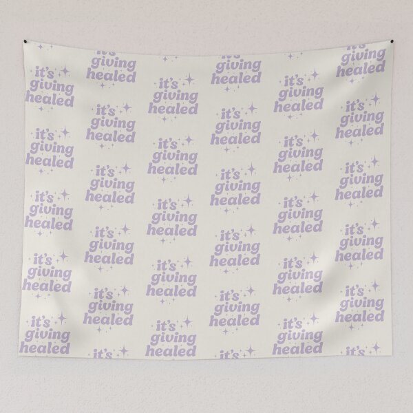 Item preview, It’s Giving Healed Mental Health Affirmation Design designed and sold by astersgraphics.