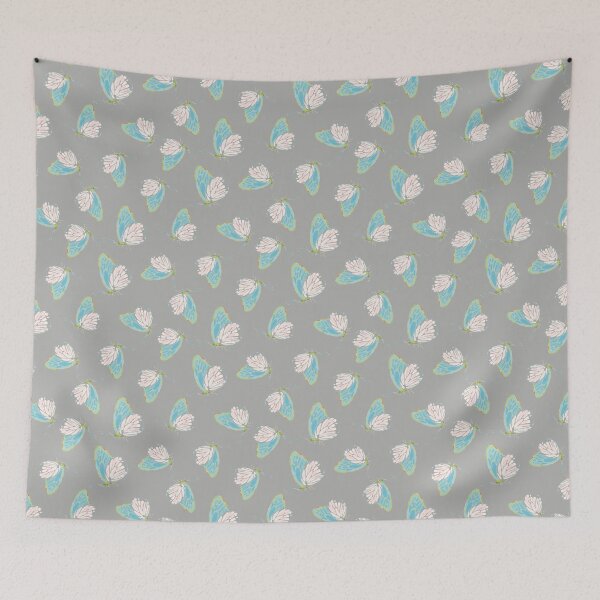 Item preview, Dreamy Pastel Side View Butterfly - Senja Wings RR16 Senja Wings Gray designed and sold by HueyDesign.
