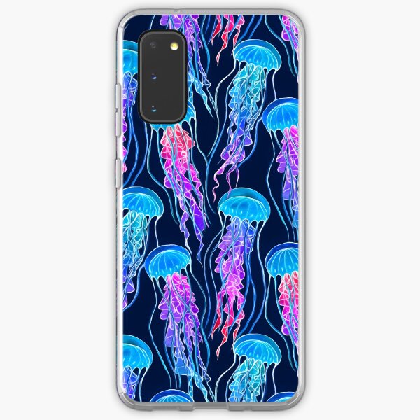 Item preview, Luminescent Rainbow Jellyfish on Navy Blue designed and sold by micklyn.