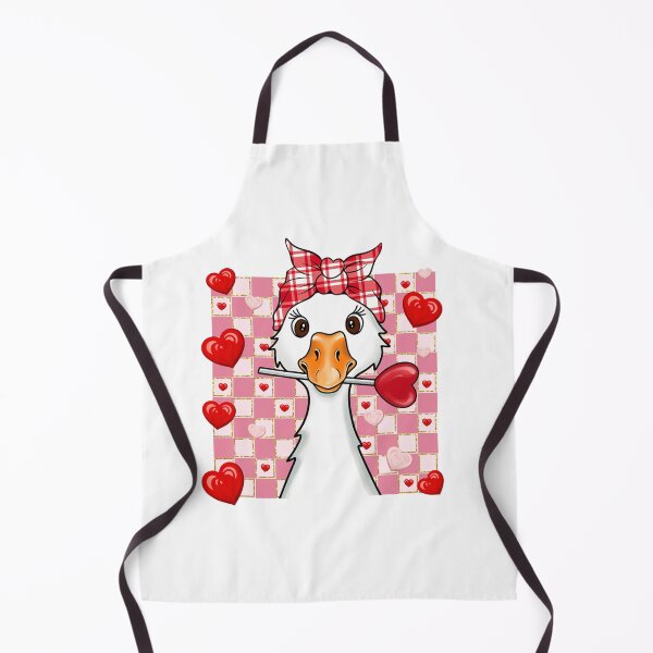 Item preview, Glitter Checkered Goose Valentine, Kiss Me, Be mine, Cupid Love, Animal Lover designed and sold by vintagearttee.
