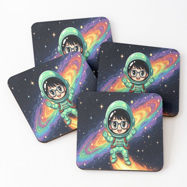 Item preview, Copy of Fluffy brown Hair Astronaut Space Sticker Chibi designed and sold by NovaDigitalArt45.