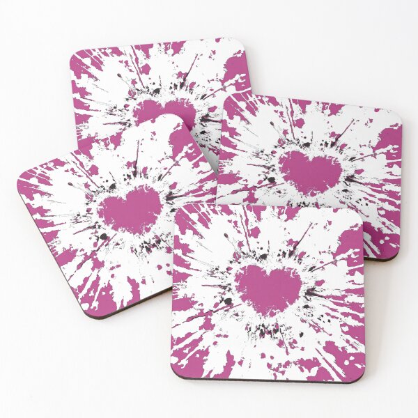 Artikelvorschau, Pink Paint Heart Splash Love Abstract Ar entworfen und verkauft von EL-Lebedenko.