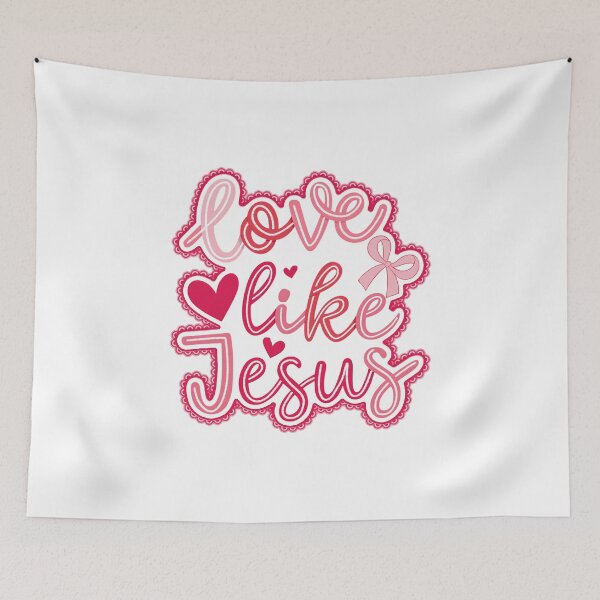 Item preview, Lace Couquette Love Like Jesus Valentine, Kiss Me, Be mine, Cupid Love, Animal Lover designed and sold by vintagearttee.