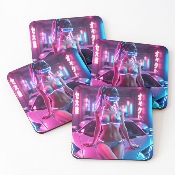 Item preview, Sexy Cyber VR Girl Bikini Model in Neon Tech Scene designed and sold by Nico Simon Princely.