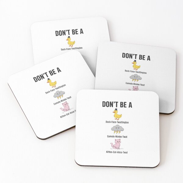 Item preview, Funny British Slang Insults — Don't Be a Duck Face Twattington Illustration designed and sold by Colorful-Garden.