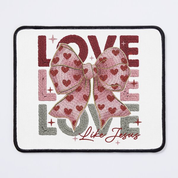 Item preview, Yarn Knit Couquette Love Like Jesus, Kiss Me, Be mine, Cupid Love, Animal Lover designed and sold by vintagearttee.