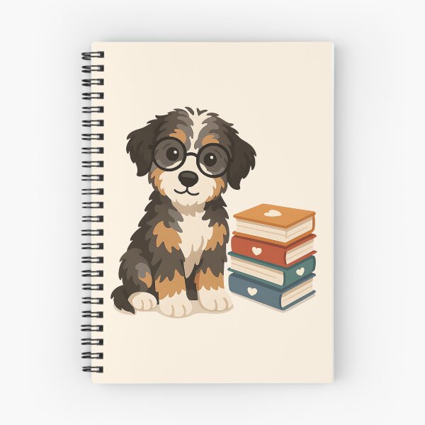 Item preview, Smarty Paws - Cute Aussie Doodle with Glasses & Books designed and sold by Balasan.