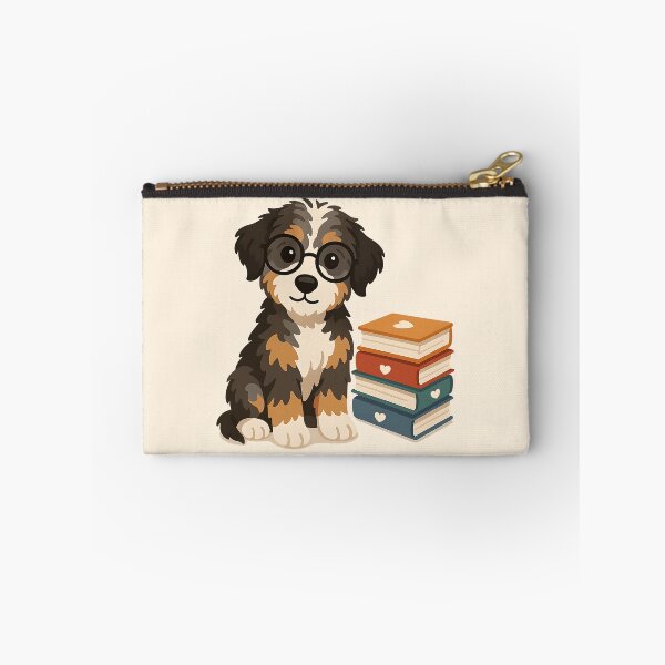Item preview, Smarty Paws - Cute Aussie Doodle with Glasses & Books designed and sold by Balasan.
