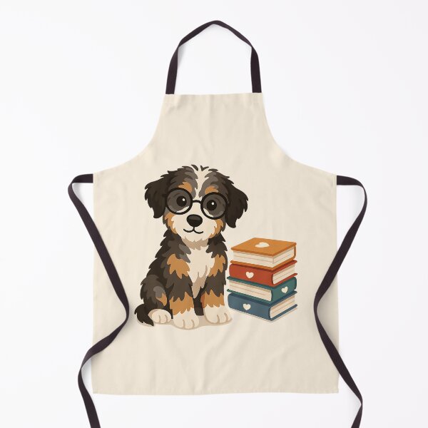 Item preview, Smarty Paws - Cute Aussie Doodle with Glasses & Books designed and sold by Balasan.
