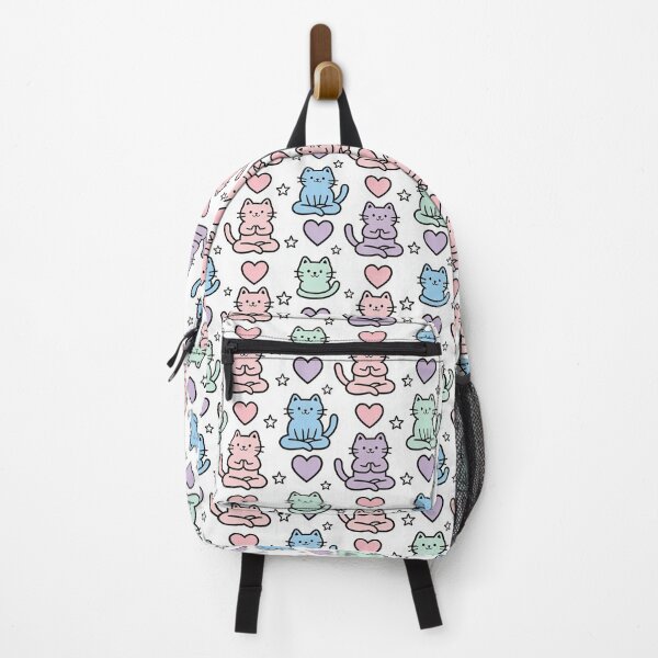Item preview, Cute Yoga Cats Seamless Pattern | Pastel Meditating Kittens designed and sold by ikidyounot.