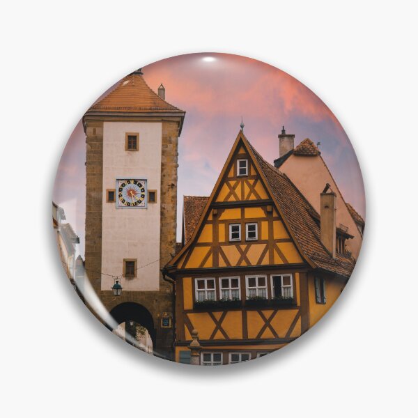 Item preview, Rothenburg Plönlein – Romantic half-timbered houses at sunset designed and sold by Mauswohn.