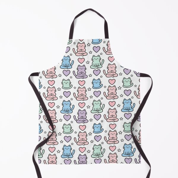 Item preview, Cute Yoga Cats Seamless Pattern | Pastel Meditating Kittens designed and sold by ikidyounot.