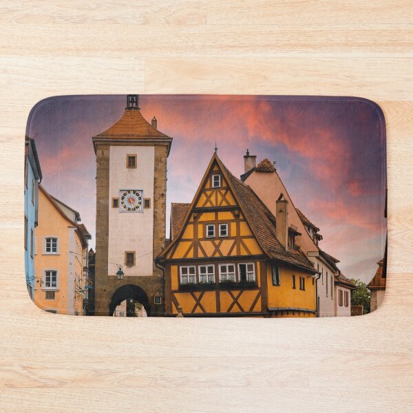 Item preview, Rothenburg Plönlein – Romantic half-timbered houses at sunset designed and sold by Mauswohn.