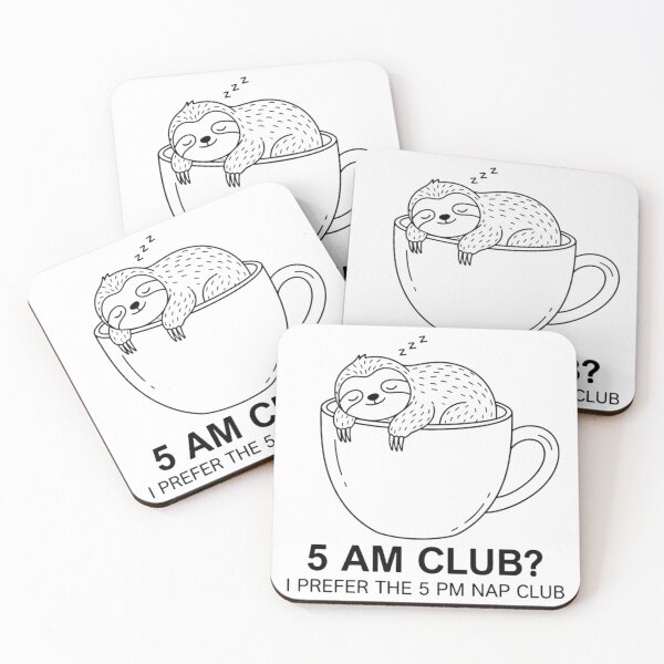 Item preview, Funny Sloth 5 PM Nap Club - Anti Morning Routine designed and sold by fethallah drissi.
