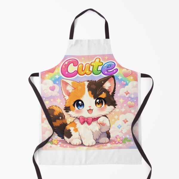 Item preview, Super Cute Kawaii Kitten with Rainbow Background designed and sold by MoReNdA83.