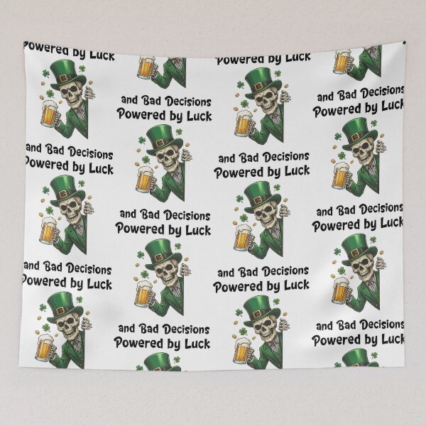 Item preview, Bad Decisions Skeleton Leprechaun Drinking St. Patrick's Day designed and sold by jakaun.