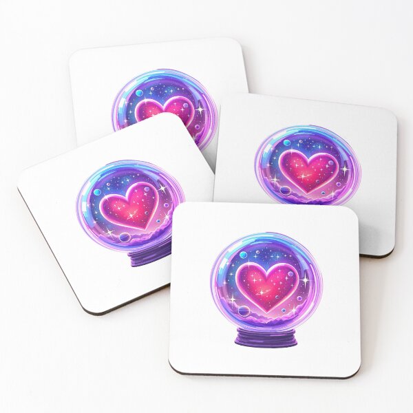 Item preview, Heartbeat in a Glass Universe – Cosmic Valentine Illustration designed and sold by MagicMicki.
