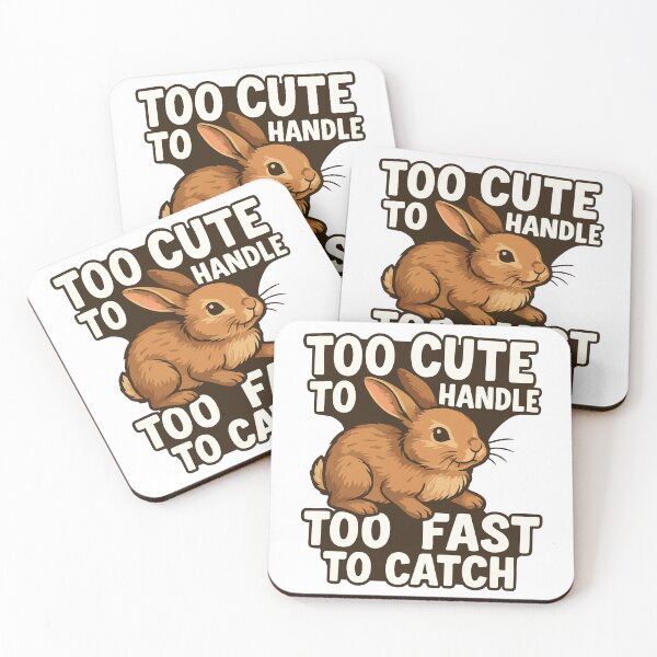 Item preview, Too Cute to Handle, Too Fast to Catch – Funny Running Bunny designed and sold by storelibertys.