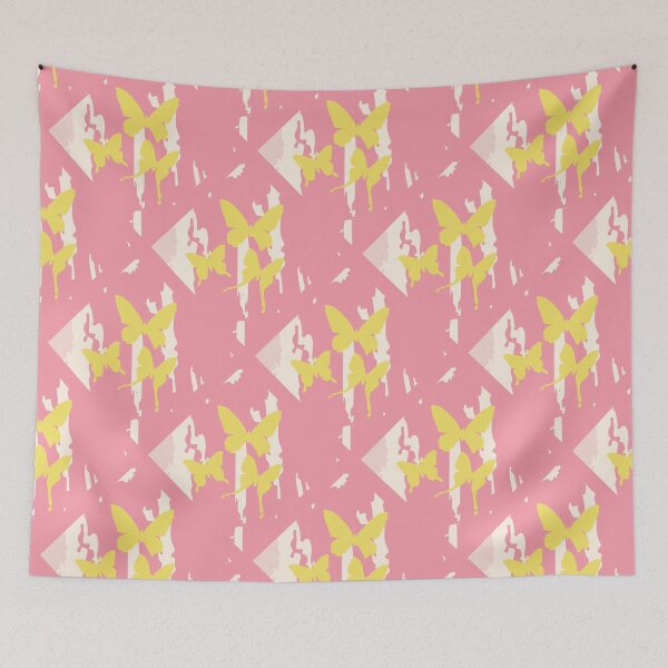 Item preview, Artistic Butterfly Grid - Flutter Blocks RR22 Pink designed and sold by HueyDesign.