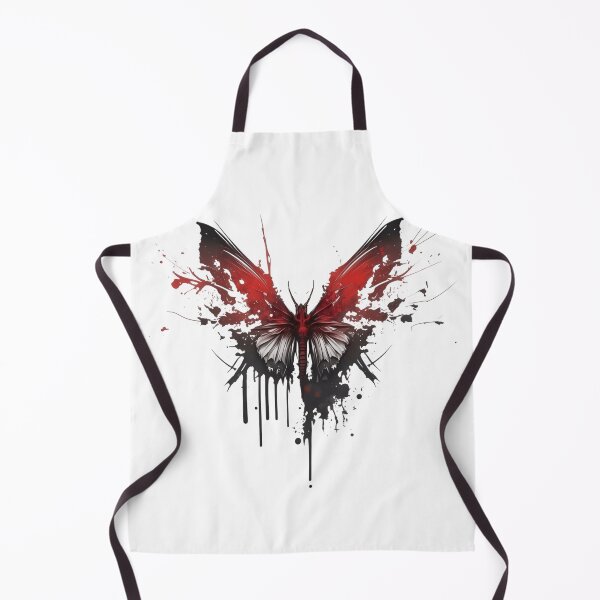 Item preview, Crimson Rebirth – Abstract Red & Black Butterfly Ink Art designed and sold by Dyan4.