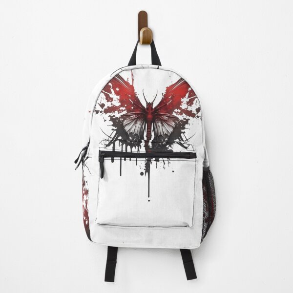 Item preview, Crimson Rebirth – Abstract Red & Black Butterfly Ink Art designed and sold by Dyan4.